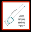 Puncture Resistant Deluxe Pool Leaf Skimmer With 42    Inch Handle Pole  aluminum 