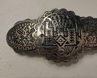 New Vintage Silver Tone Metal Native American Tribal Hair Clip Barette Y2k 90s 