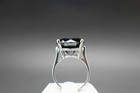 10 Ct  Round Black Diamond Solitaire Ring In 925 Sterling Silver-gift s