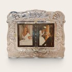 Vtg  Mikasa Memories Duet Floral Frosted Glass Picture Frame  2  3x5  Photo 1990