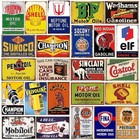 Reproduced Vintage Tin Sign Pack  Gas Oil Retro Advert Antique Metal Signs For G
