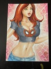 Mary Jane Sketch Card Original Art Spider-man 2025 Sexy Cute Gorgeous Hot New 