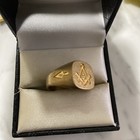 Vtg Solid Brass Masonic Ring Sz 14