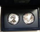 2013  w  Us Mint American Eagle 2-coin Silver Set Rev Proof   Enhanced Unc W ogp