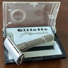 Vintage Gillette Fat Boy 1-9 Adjustable Safety Razor F4 1960 With Case