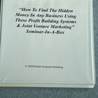 Dan Kennedy Hidden Money In Any Business Joint Venture Seminar In Box Cassettes