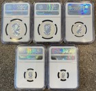 2015 Canada Maple Leaf Silver  Reverse Proof Incuse 5 Coin Set Ngc Pf70
