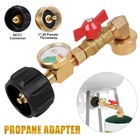 Propane Refill Adapter With Pressure Gauge Qcc1 Type For 20lb Gas Tank