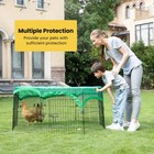 8 Panel Foldable Outdoor Backyard Metal Coop Chicken Cage Enclosure Duck Rabb   