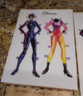 6 Vintage Paper Dolls Pages Book Catwoman Dolly Dingle   Uncut
