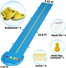 Extra Long Water Slide For Kids Adults  32 8 Ft Inflatable Slip Water Slides