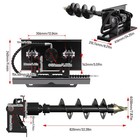 8   Hydraulic Auger For Mini Skid Steer Loader Attachment Post Hole Drill Usa
