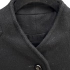 Vintage Steampunk Goth Wool Blend Mock Neck Mid Length Mod Overcoat Black Womens
