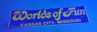 Vintage Worlds Of Fun  Amusement Park Kansas City Missouri Bumper Sticker