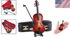 Realistic 5 63    Wooden Mini Violin Replica - Includes Bow   Stand - Perfect Gift