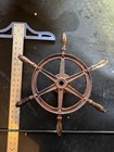 Antique Nautical Ship Wheel   Helm Cast Iron   Wood Handles     17    Maritime Decor