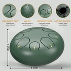 Rain Drum For Outside Garden  6 Inches 8 Notes Steel Tongue 6 Inches  Green 
