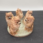 Pomeranian Dogs Candle Holder Vintage 2002   3 5  X 5 5 