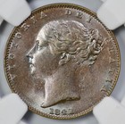 1841 Great Britain 1 4p Farthing Ngc Ms 62 Bn