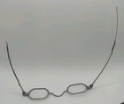 Vtg Sliding Adjustable Octagonal Civil War Era Silver Frame Eye Glasses 