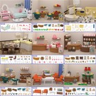1 12 Scale Dollhouse Miniatures Diy Living Room Kitchen Shop Accessories Set
