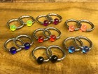 Pair Captive Bead Rings Uv  Glow  Glitter  Marble -nipple  Ear Piercing 14g 1 2 