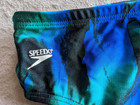 Vintage Speedo Lycra Swim Briefs Mens 36 Swimsuit Blue Green Nos Nwt
