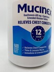 Mucinex Relieves Chest Congestion 12 Hour 500 Tablets Exp 3 28