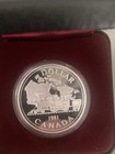 1981 Canadian Silver Proof  1 Celebrating The Trans-canada Railroad