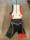 Mens Castelli Rosso Corsa Cycling Kit Triathlon Tri Suit Skinsuit M Black White