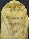 Vintage Kenyon Sails Boat Main Sail Main W  Storage Bag Mainsail Decorative Only
