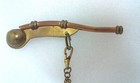 Vintage Brass copper Maritime Boatswain Bosun Whistle W chain