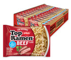 Nissin Top Ramen Noodle Soup  Beef  3 Ounce  pack Of 24 