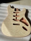 Mahogany Wood Sss Guitar Body With Quilted Maple Top Fit Stratocaster Strat