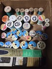 Vintage Sewing Notions Lot Thread Some Wooden Spools  Buttons  Zippers And More