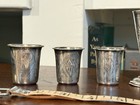 Antique Imperial Russian 84 Silver  Cups Hand Engraved Judaica Kiddush Goblet
