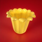 Vintage Fesco 5477 Yellow Tulip Daisy Retro Mod Flower Wastebasket Trash Can Mcm