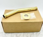 Nos 8 Inch Polished Brass Shower Bent Arm   Flange Usa Made Old Dominion
