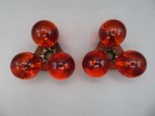 Vintage 1960 Mid Century Lucite Acrylic Grapes Candle Holders Orange  15