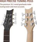 6 String Electric Bass Guitar Beginner Bass Guitar With Professional H-h Pickup