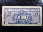 Usa Mpc Series 591 10 Cents Plate 42 1612  Military Payment Certificate Money