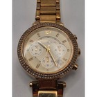 Michael Kors Mk-5354 Parker Gold Tone Crystal Pave Chronograph Ladies Watch