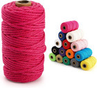 15 Rolls Macrame Cord  3mm X 480 Yards Natural Cotton Macrame Rope  4-strand Twi