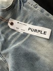 Purple Brand Slim Fit Light Blue Distressed Denim Jeans Raw Hem Men s Skinny