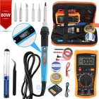 60w Electric Soldering Iron Welding Gun Tool Kit Solder Wire Desoldering Pump