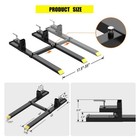 43  Clamp On Pallet Forks  2000 Lbs Heavy Duty Loader Bucket Forks For Tractor