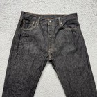 Levis 501 Jeans Mens 36x30 Black Raw Denim Straight Leg Button Fly Classic