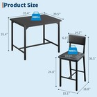 5pcs Dining Table Set For 4 Kitchen Table Set With Backrest Counter Height Table