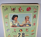 Vintage Italian Baby Nursery Decor Perpetual Calendar  11  X 15  Lacucina