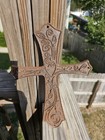 Cast Iron  Cross  Religious Rustic Vintage 1999